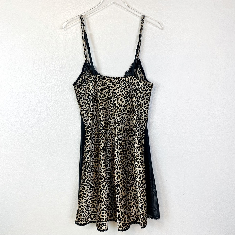 Cacique Cheetah Print Lace And Satin Chemise Size 14/16 - Picture 4 of 6